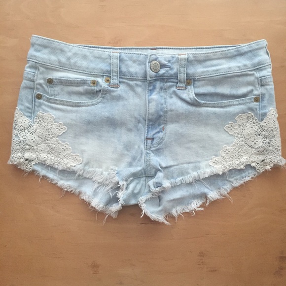 American Eagle Lace Jean Shorts