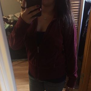 Calvin Klein velour burgundy sweater