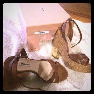 Miu Miu wedge heels