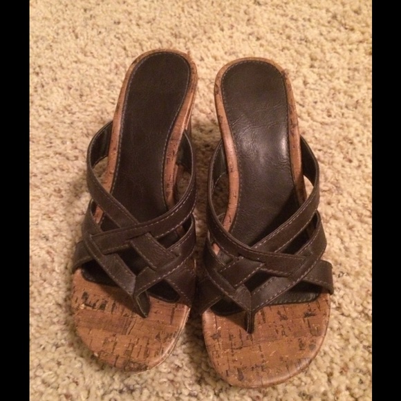Cork wedge sandals