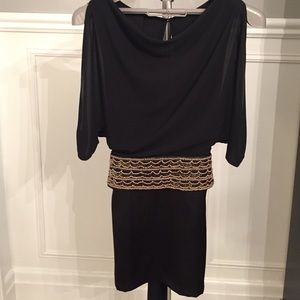 Gorgeous beaded open back open shoulder XOXO dress