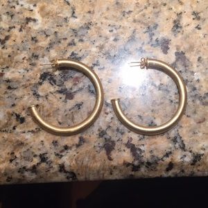 Moon and Lola gold hoop earrings