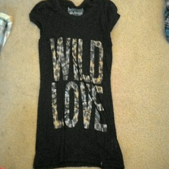 Black see through top "wild love" - Picture 1 of 3