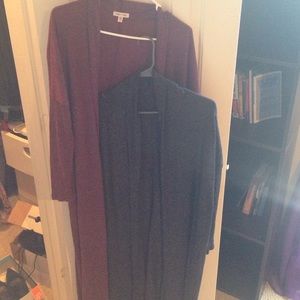 Two long Urban Outfitters cardigans