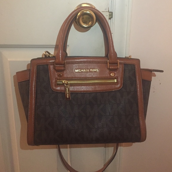 Michael Kors Brown MK logo bag.