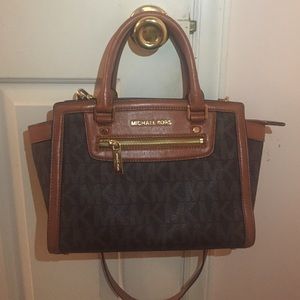 Michael Kors Brown MK logo bag.