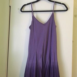 purple ombré trapeze dress