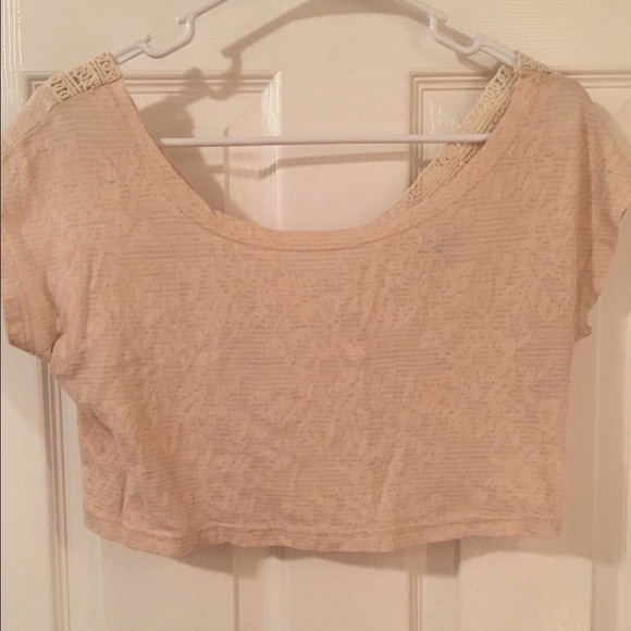 Pink/Cream Crop Top