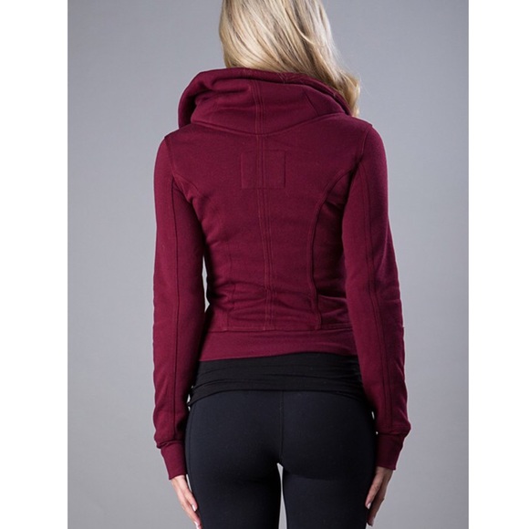 🆕ESSENCE jacket w/ thumb holes -BURGUNDY - Picture 4 of 4