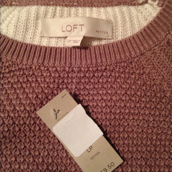 LOFT NWT 2 tone sweater - Picture 2 of 4