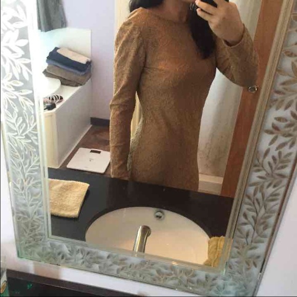 SOLDⓂ️ Made by hand gold floor length dress - Picture 3 of 4