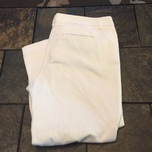 Creamy white capris