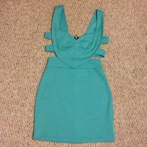 Light blue bodycon dress