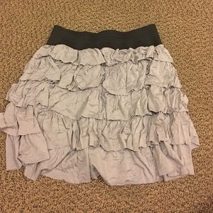 Gray Ruffled skirt