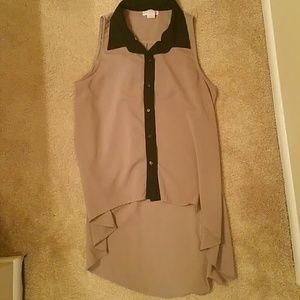 Brown and black high low