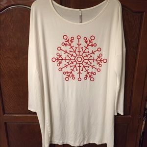 Off white long tunic shirt