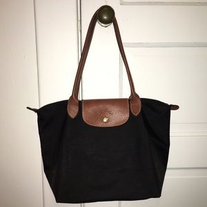 Longchamp Le Pliage small black tote