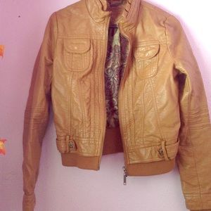 Cute tan leather jacket