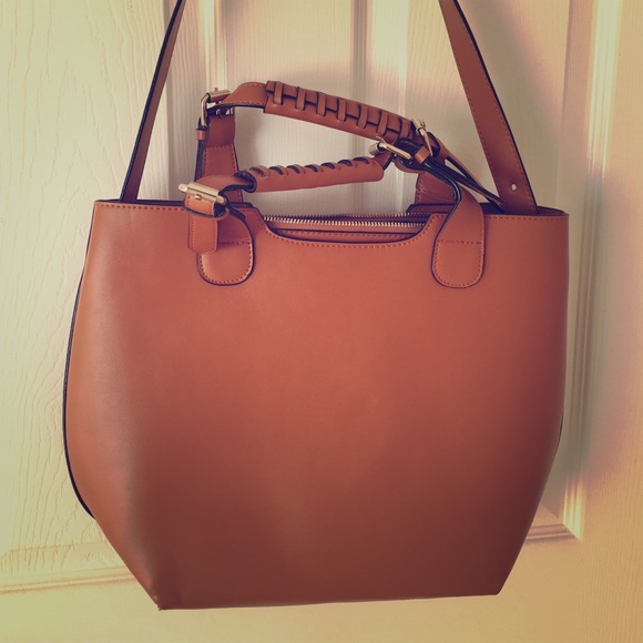 Tan shopper bag