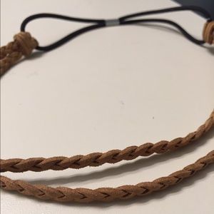 faux leather braided headband