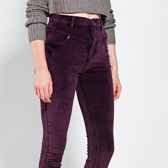Ecote high waisted velvet pants