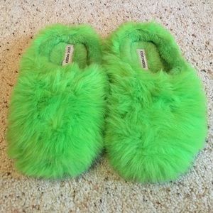 Lime Green Steve Madden Slippers