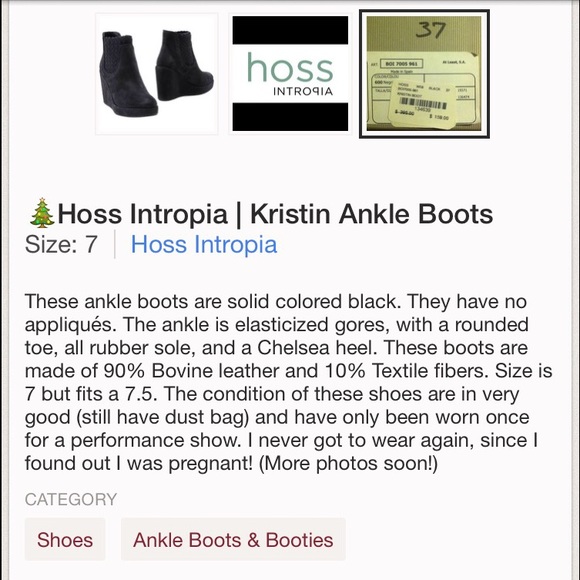 New wedge boots size 7.5 runs small leather - Picture 4 of 4