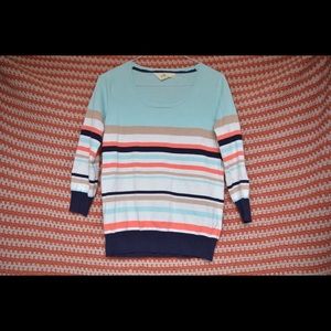 Striped 3/4 Sleeve Sweater