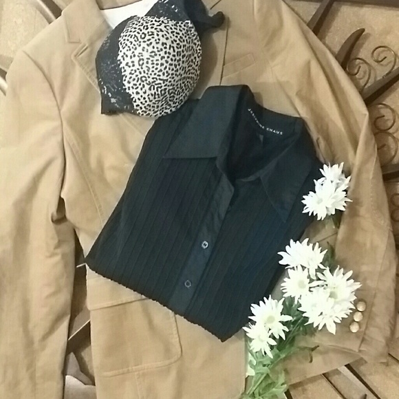 Black Josephine Chaus Blouse (Sz 6)