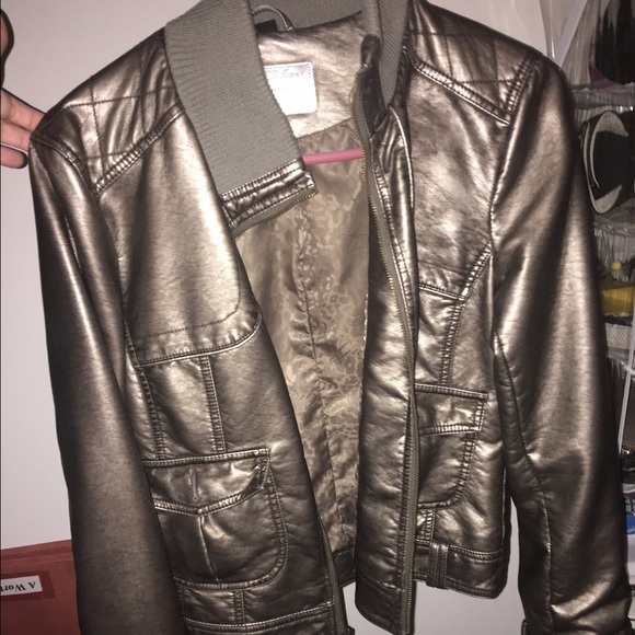 Guess Jeans Faux Leather Jacket - Picture 1 of 3