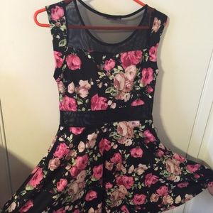 A floral sheer dress