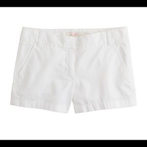 J. Crew women's white chino shorts