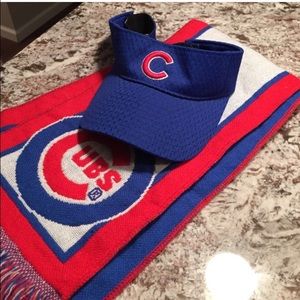 Chicago Cubs Visor and Hat! Super cute combo!