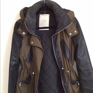 ZARA faux leather utility jacket