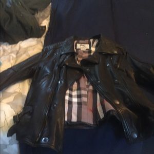 Authentic leather Burberry biker jacket