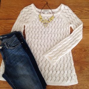 Ann Taylor Loft Cream Sweater!