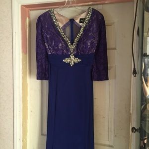 Long elegant blue dress