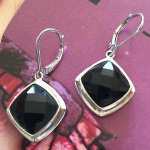 Elle Sterling Silver 925 Black Onyx Earrings