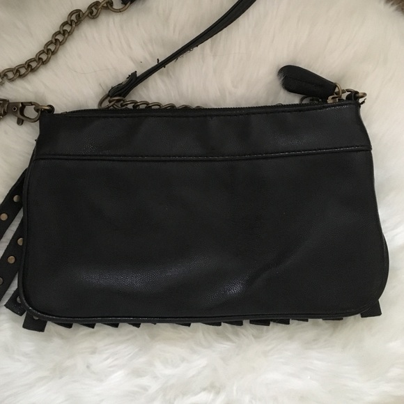 Steve Madden black and gold leather satchel - Picture 3 of 4