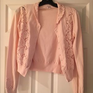 Lace and Pearl Sweater