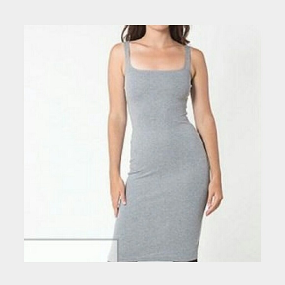 American apparel grey ponte tank dress