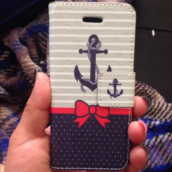 Apple Accessories - ⚓️NEW IPHONE 6 ANCHOR NAUTICAL CARD CASE COVER⚓️