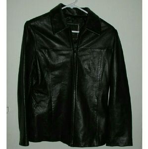 Marc new York Andrew Marc black  leather  jacket