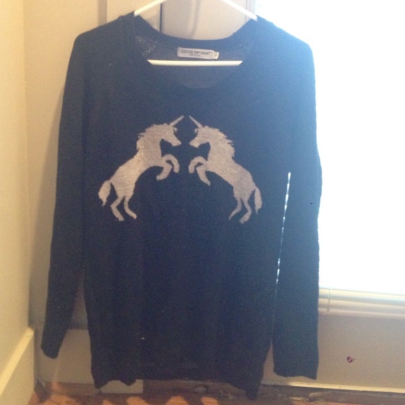 Black Unicorn Sweater