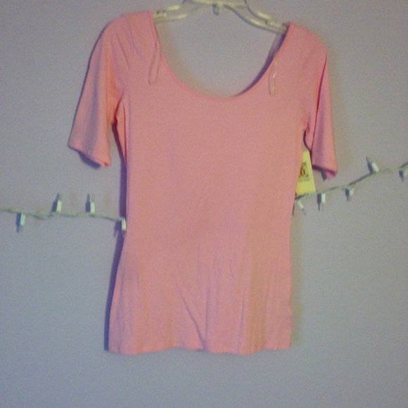 pink boat neck top