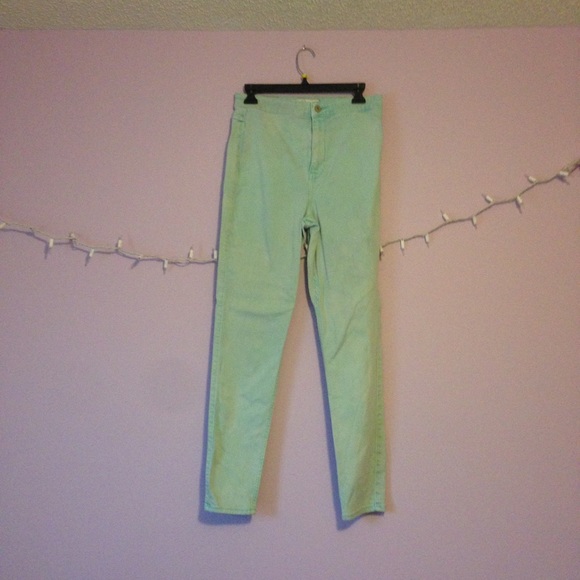 Abercrombie and Fitch mint green jeans