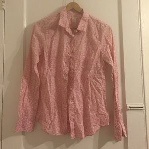 Floral j crew perfect shirt, size 4