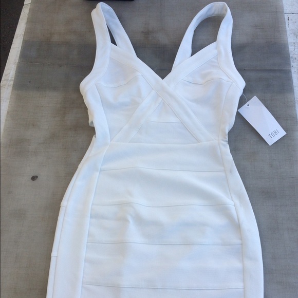 White body con dress
