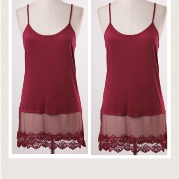 Burgundy lace extender ONE HOUR SALE - Picture 2 of 3