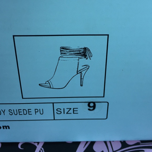 Burgundy Wrap Up Heels - Picture 2 of 2